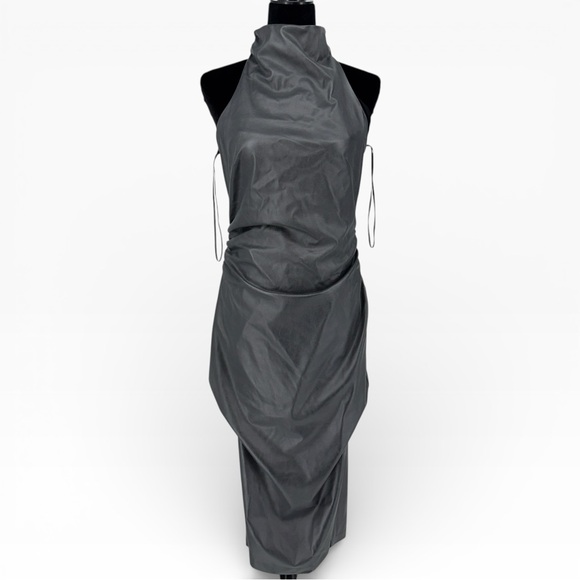Maeve by Anthropologie Faux Leather Halter Dress Women\'s Size M